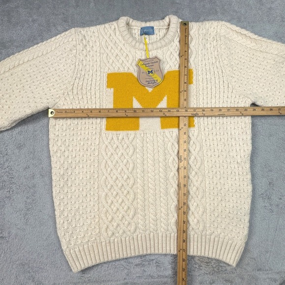NWT Collegiate Couture University of Michigan 100% British Wool Sweater XXL - Picture 8 of 11